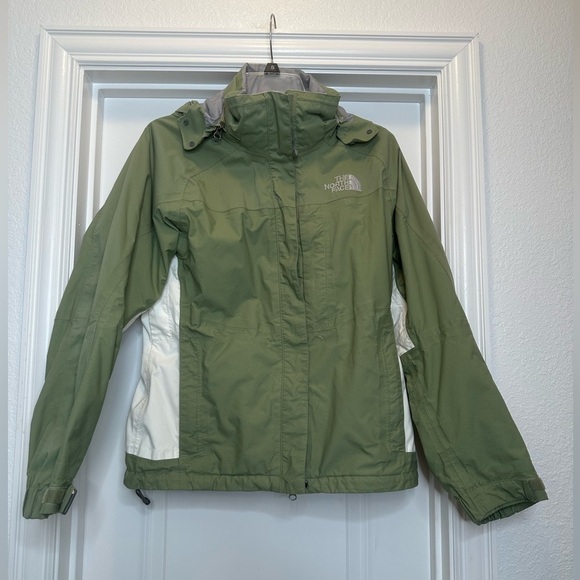 North Face Women’s Resolve II Hyvent Hooded Parka Jacket size Small in green - Picture 1 of 9